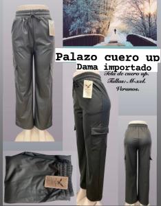 Pantalón Cargo Cuero Up Dama Importado - Miniatura 3