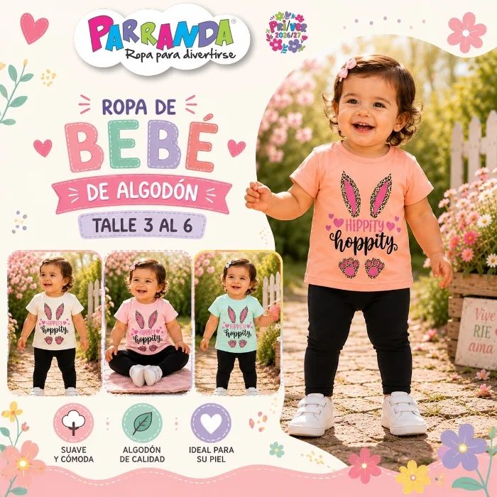 Remeras de Beba de Algodón Peinado
