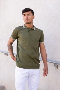 R69 - Chomba de Algodon Verde Militar