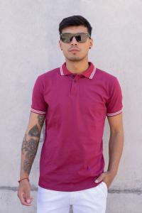 R69 - Chomba de Algodon Bordo
