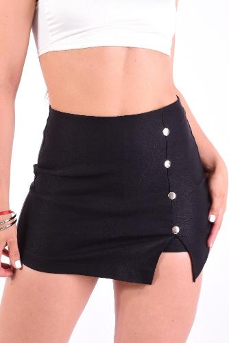 Short Pollera Bengalina Dama Negro