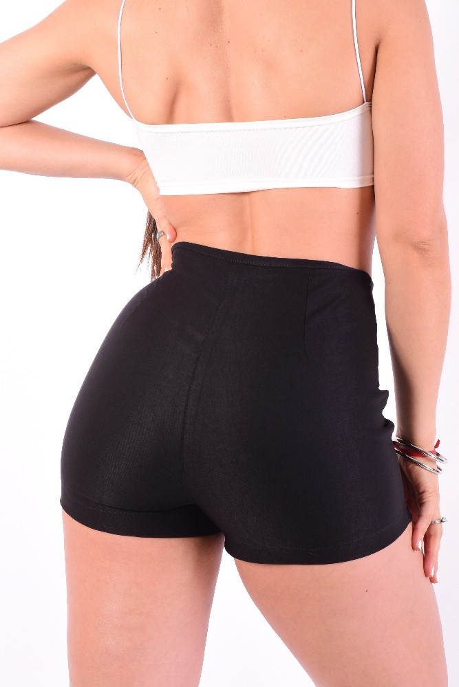 Short Pollera Bengalina Dama Negro - Imagen 3