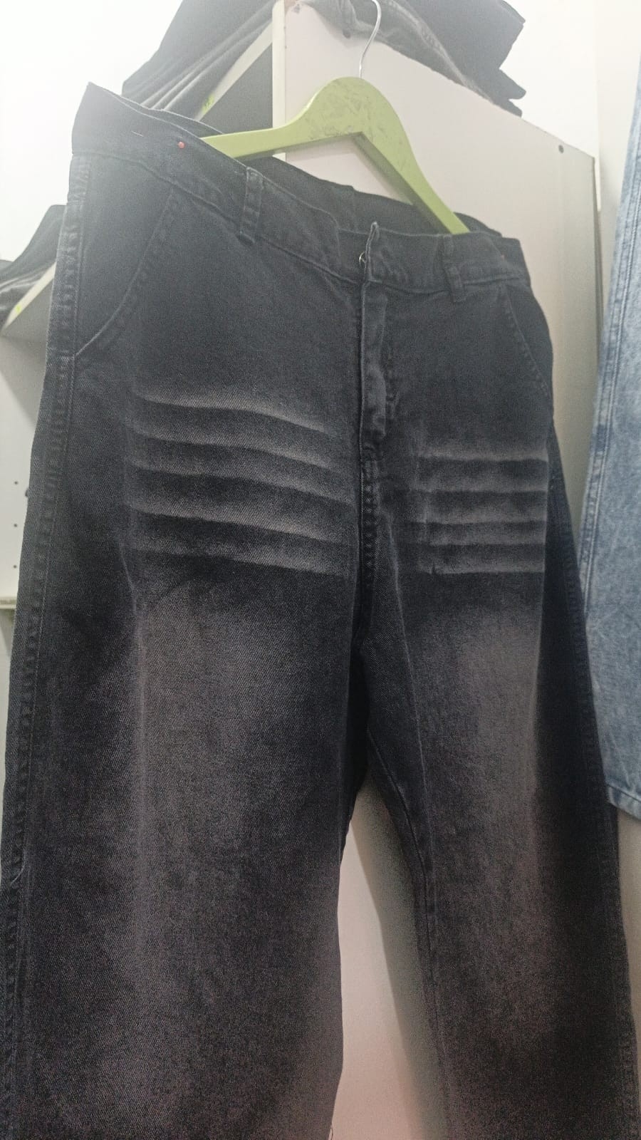 Jean Baggy Gris Hombre Bigote - Imagen 3