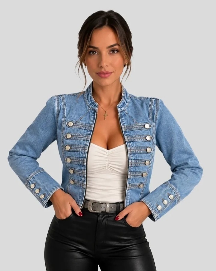 Campera Chamarra Napoleón Jean Dama - Imagen 6