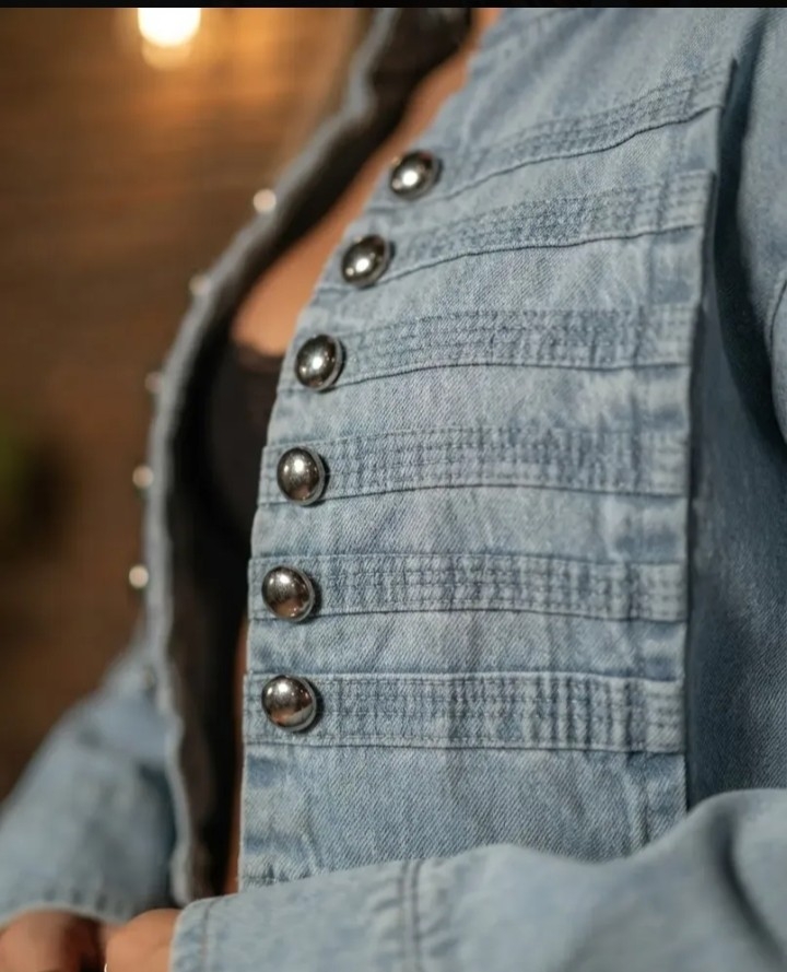 Campera Chamarra Napoleón Jean Dama - Imagen 7