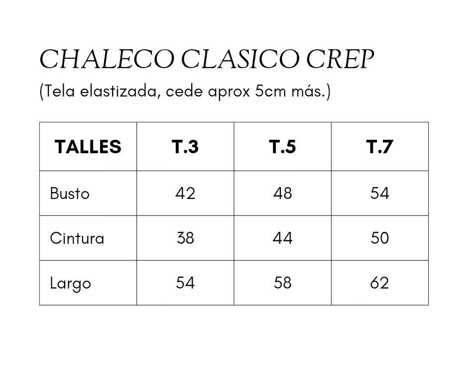 Chaleco Crep Clásico - Imagen 4