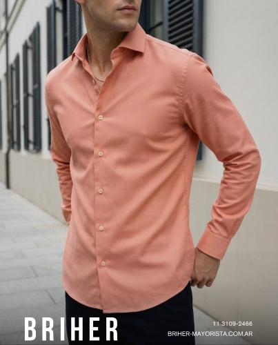 Camisa Lisa Entallada Elastizada