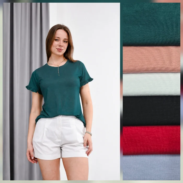 Remera con Volados de Modal Viscosa