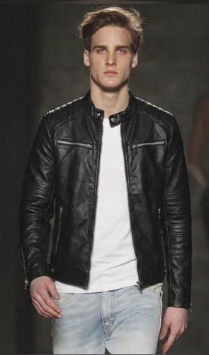 Campera de Eco Cuero Hombre