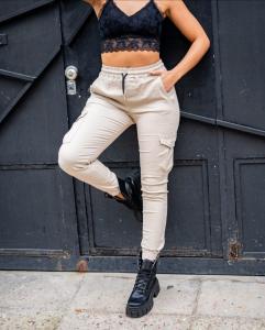 Jogger Cargo Dama Beige