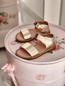 Sandalias Metalizadas Niña  Abrojo Fiesta Eventos Elegante Moderno Tendencia - Miniatura 5