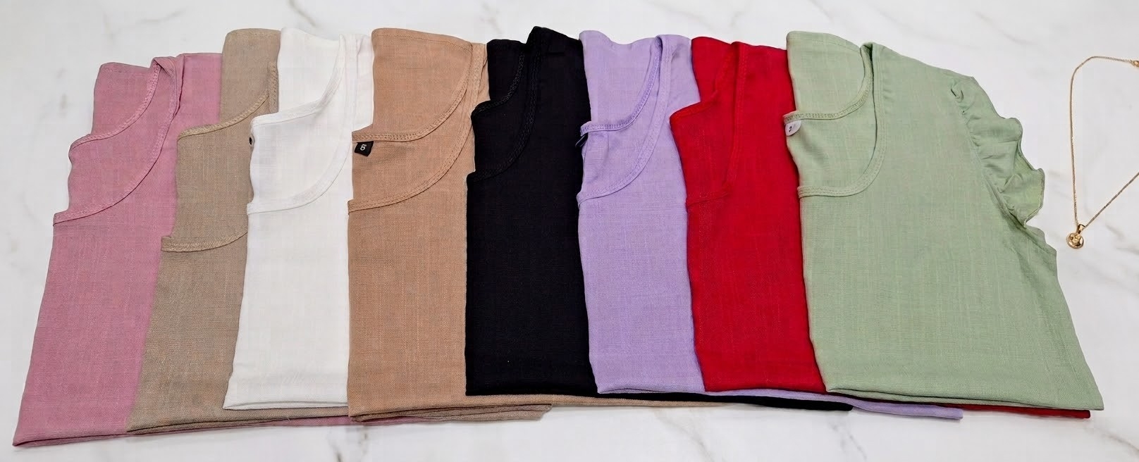 Musculosa de Lino con Volado - Imagen 2