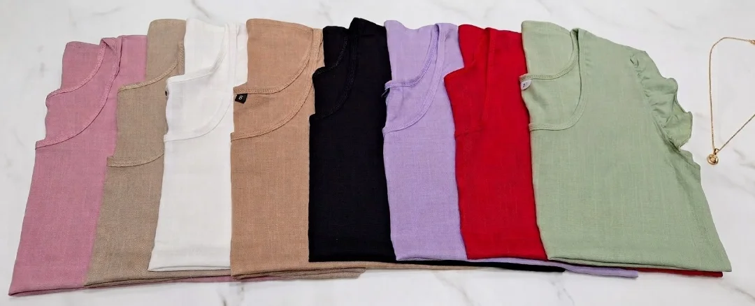 Musculosa de Lino con Volado - Imagen 2