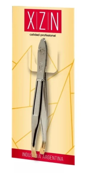 Xzn Pinza de Depilar Punta Dorada Recta, Calidad Profesional
