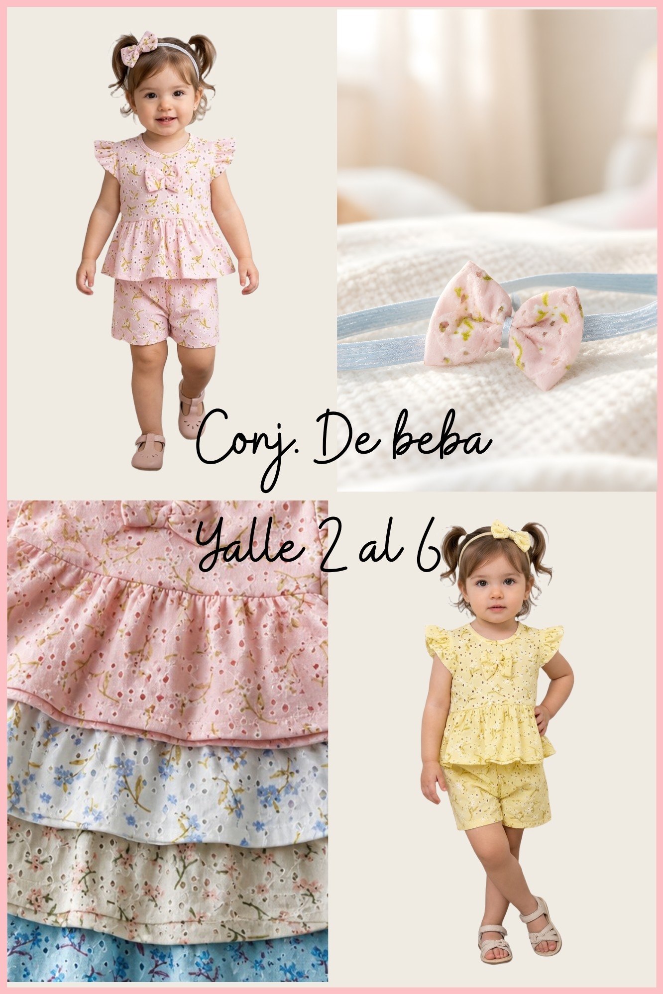 Conjuntos Beba con Boladito Punto Broderi - Imagen 2