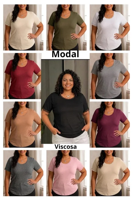 Remeras Modal Viscosa de Dama