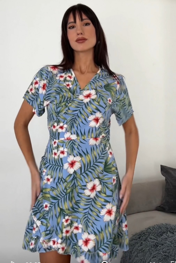 Vestidos de Fibrana Poplin Estampado - Imagen 3