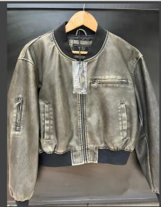 Campera Cuero Bomber Mujer - Miniatura 2