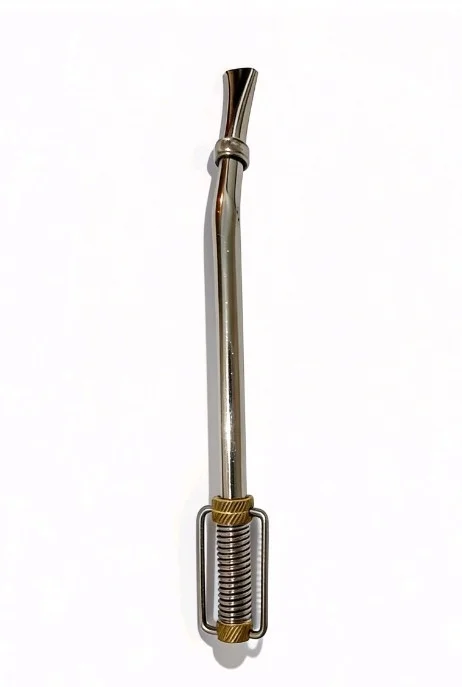 Bombilla de Bronce Niquel 16.5cm Estribo Desarmable