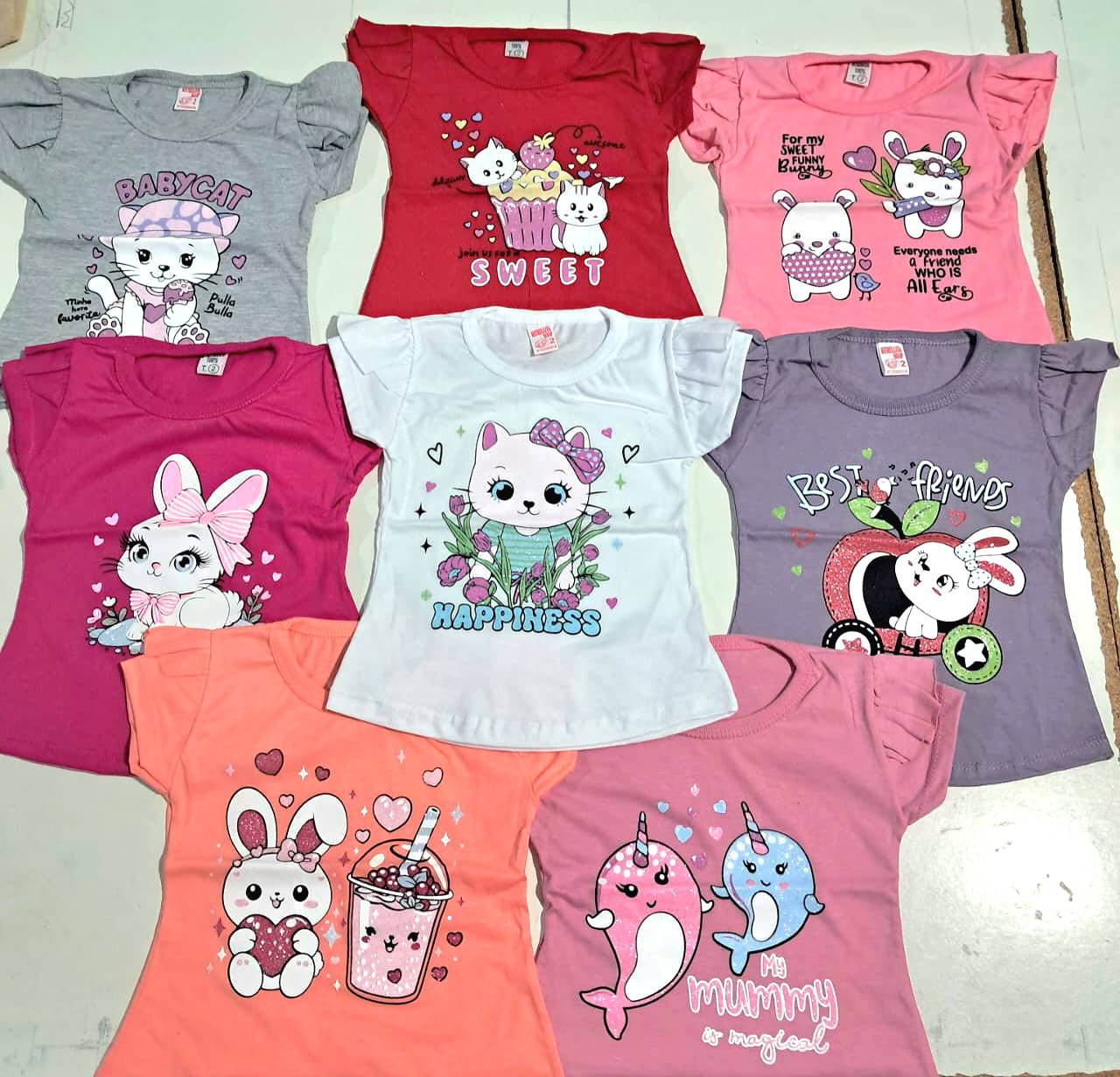 Remera Algodon Peinado con Volados - Imagen 2