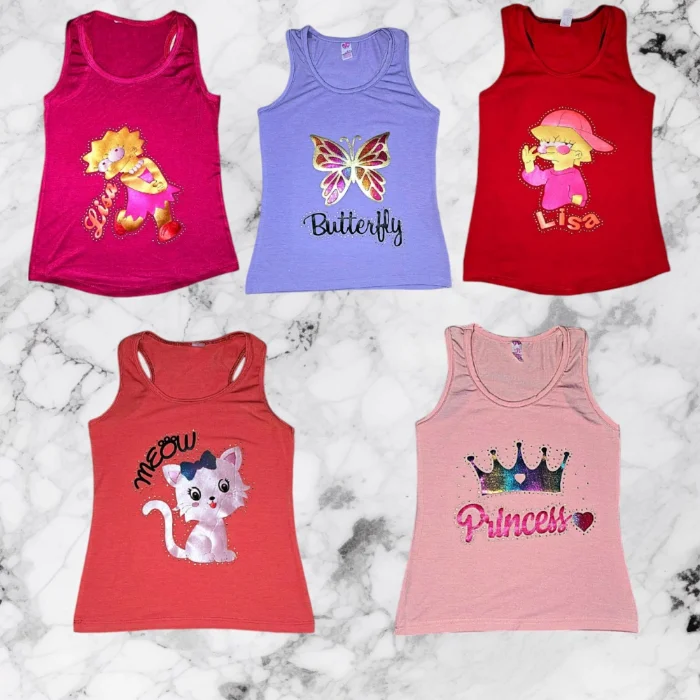 Musculosa Nena Modal Aplique