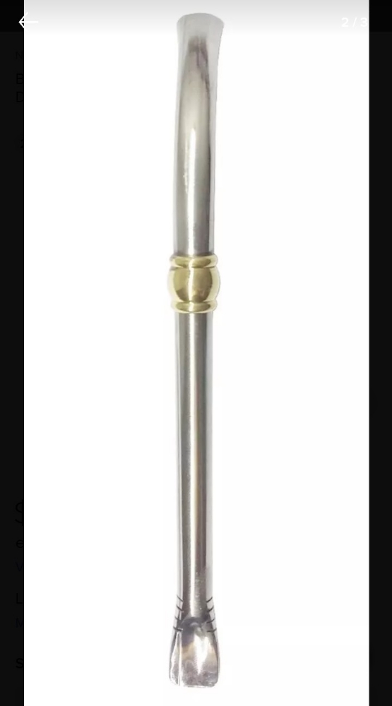 Bombilla Pico de Loro 17cm Acero Inoxidable - Imagen 2
