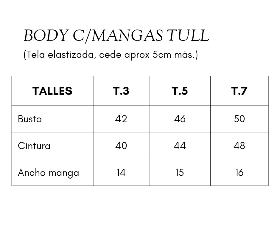 Body Tull C/mangas - Imagen 5