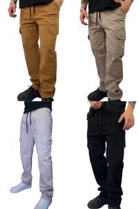 Pantalón Cargos Rectos Gabardina
