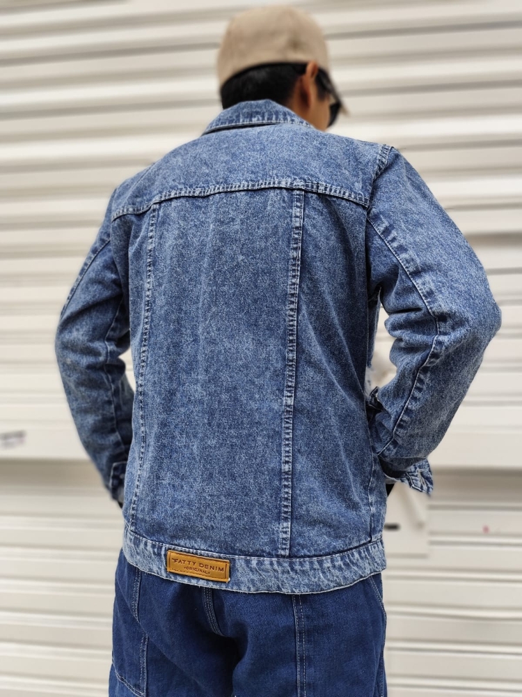 Campera Jean Azul de Hombre C/rotura - Imagen 3