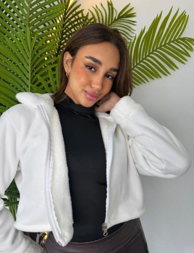 Campera Angora Plush Grueso con Corderito