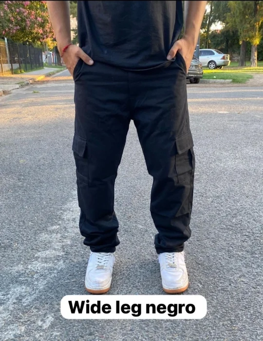Pantalon Cargo Recto Gabardina Rígida