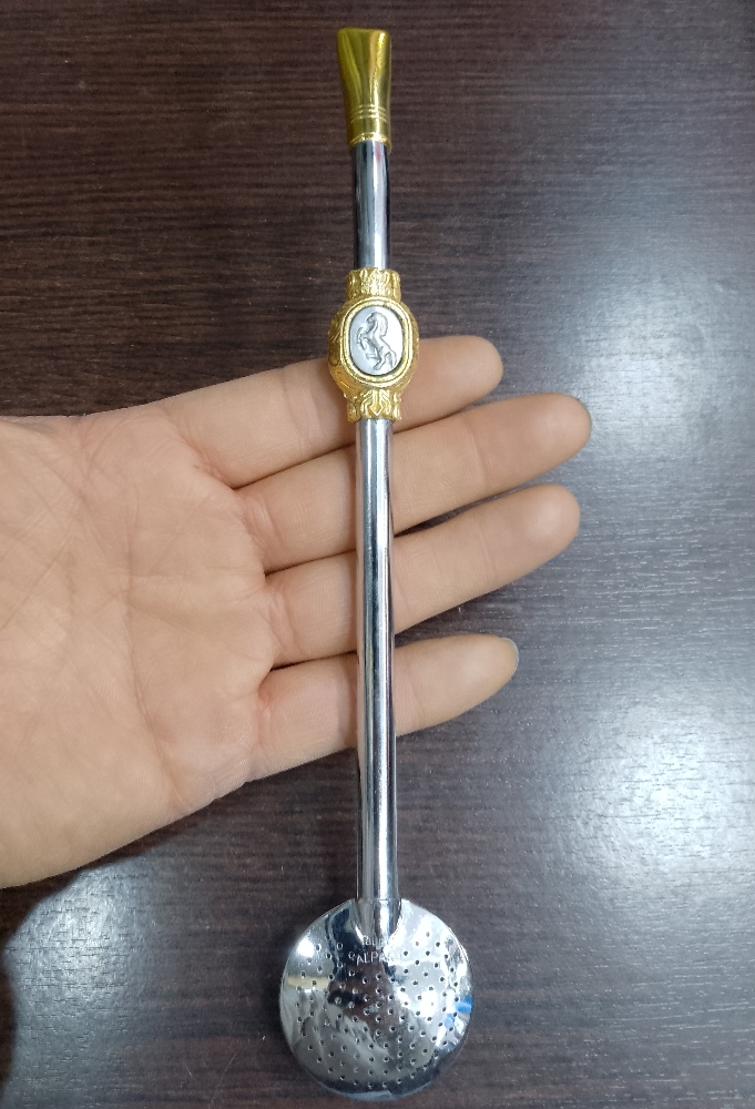 Bombillon 23cm Laton Cromado Taumer - Imagen 3
