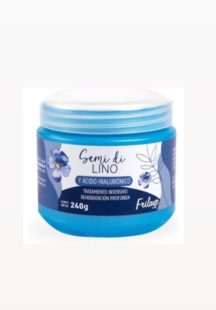 Semi de Lino y Ácido Hialurónico Máscara Hidratación Intensa 240g Frilayp - Imagen 4