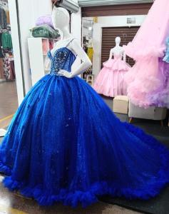 Vestido  Princesa con Cola  Largo 1 Pieza