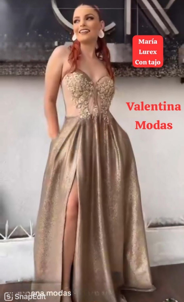 Vestido de Egresada Natasha/ Anahi/ Alondra/ María Lurex - Imagen 5