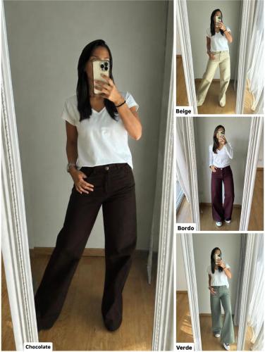 Pantalón Wide de Gabardina