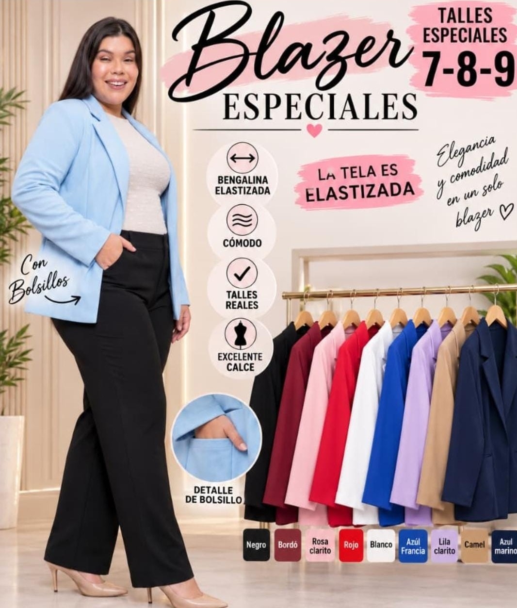 Blazer Especiales de Bengalina Elastizada - Imagen 3