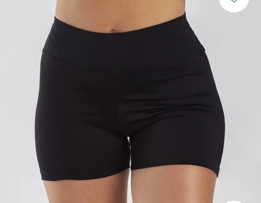 Short Lycra Negro Liso - Imagen 3