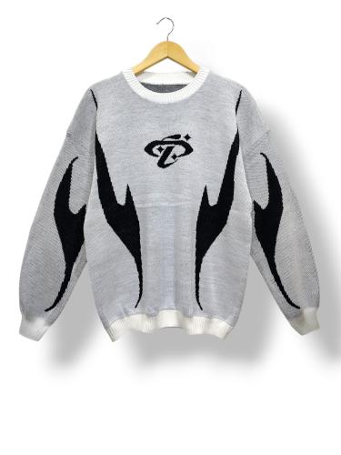 Sweaters Grueso Sueter Lana Tejido Over - Miniatura 4