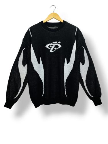 Sweaters Grueso Sueter Lana Tejido Over - Miniatura 5