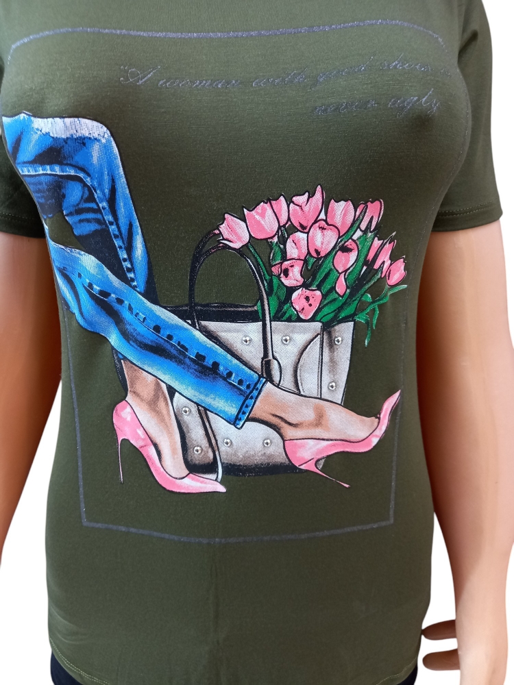 Remera con Estampa y Brillo 4-5-6--7 - Imagen 3