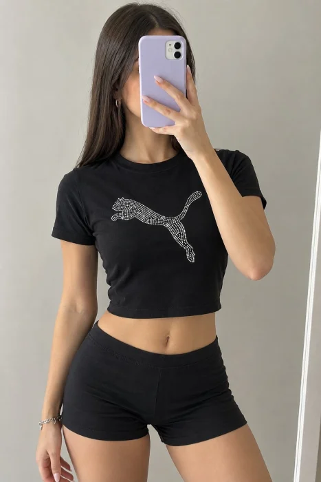 Baby Tee con Strass