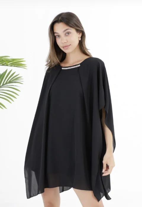 Musculosa con Poncho (gasa)