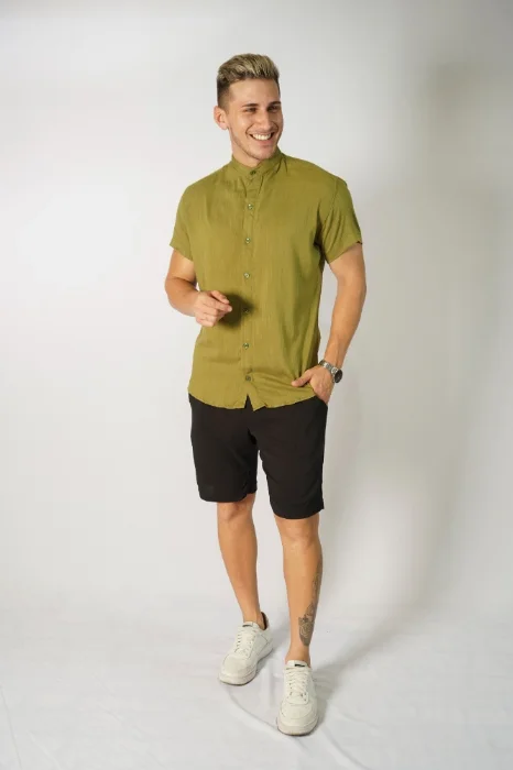 Camisa Lino M.corta