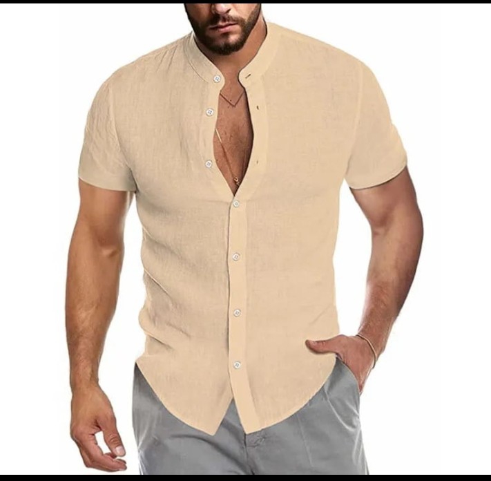 Camisas de Lino, Cuello Mao - Imagen 2