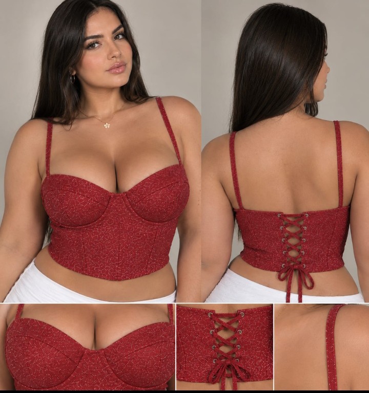 Corset/top con Brillo Importado - Imagen 2