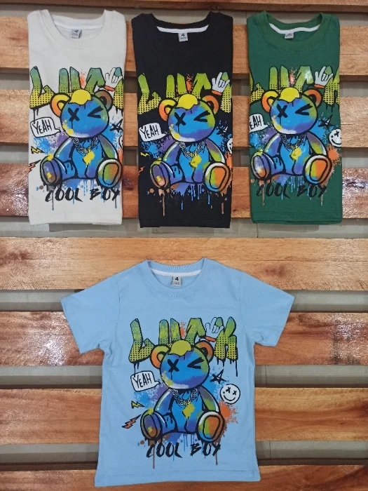 Remera Algodón Luck Osito