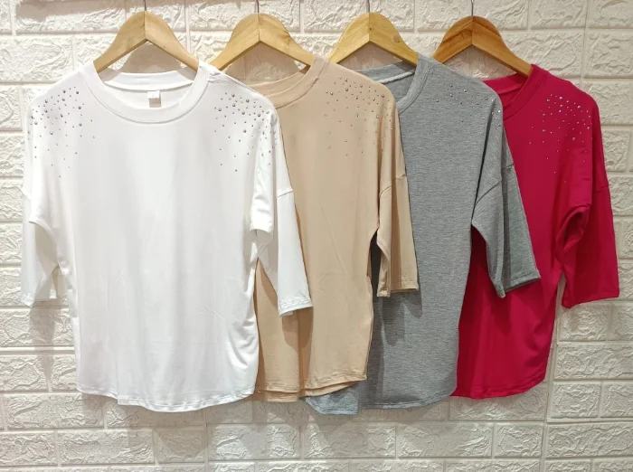 Blusa C/ Brillo 3/4 (((modal Viscosa)))