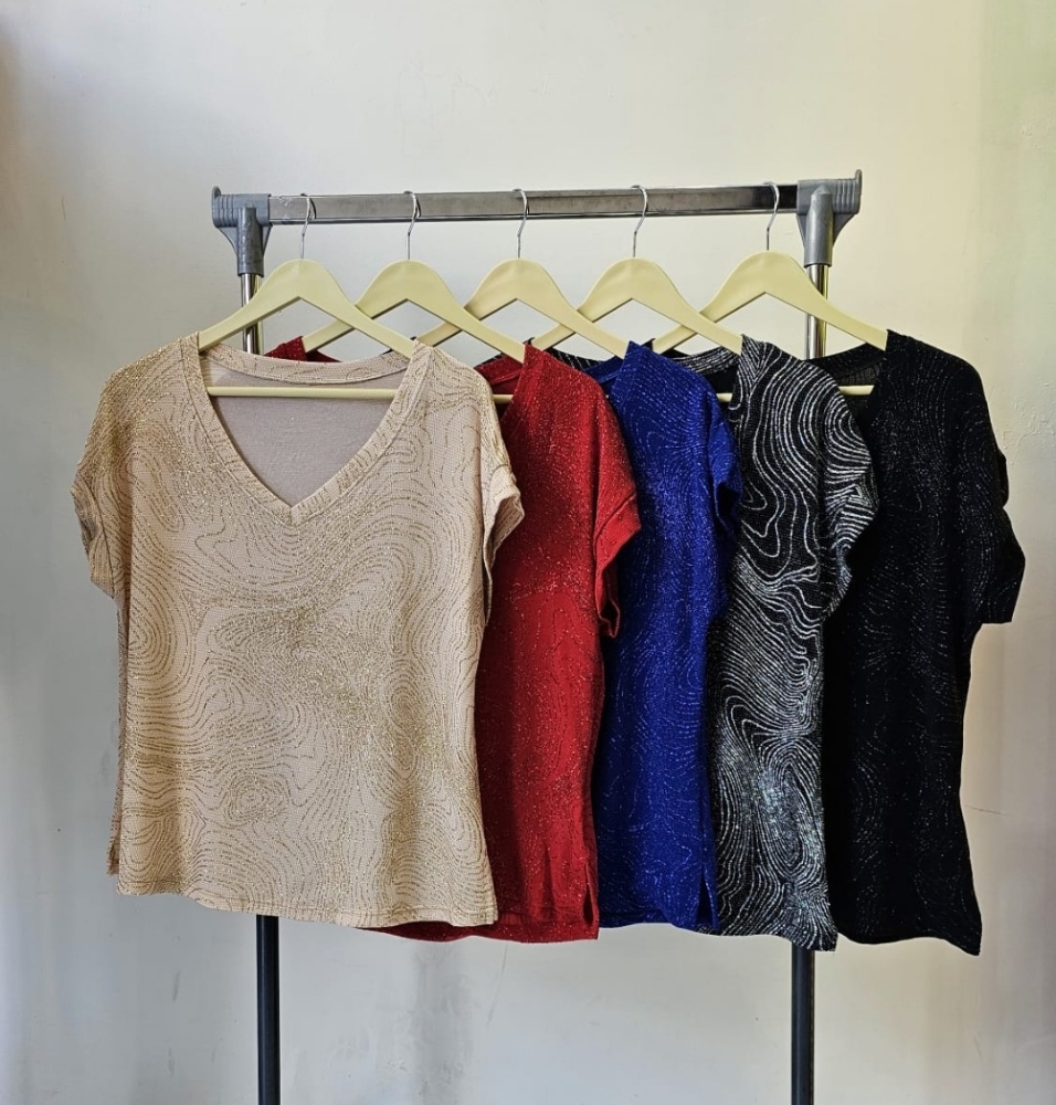 Nicole - Remera Lurex con Diseño - Imagen 2