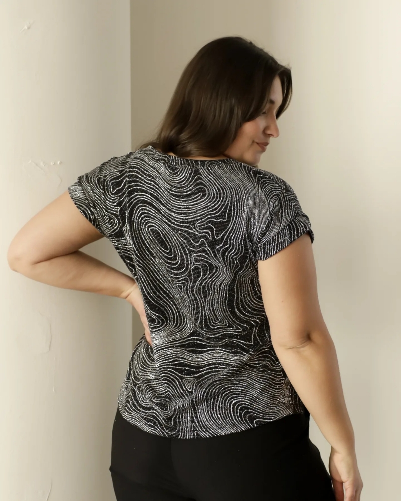 Nicole - Remera Lurex con Diseño - Imagen 3